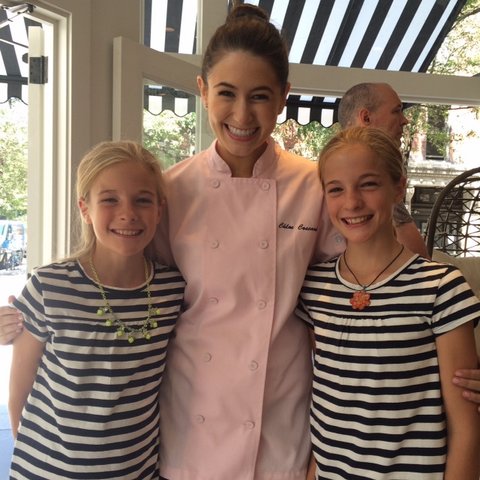 Me (right) and Emily (right) with our chef mentor Chloe Coscarelli.